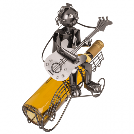 Suport sticla vin, metal, 28x25 cm, Muzician [1]
