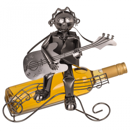Suport sticla vin, metal, 28x25 cm, Muzician [2]