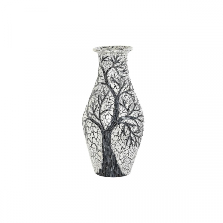 Cadouri - Vază DKD Home Decor Copac Alb Negru Alb/Negru Geam Teracotă 29 x 29 x 60 cm