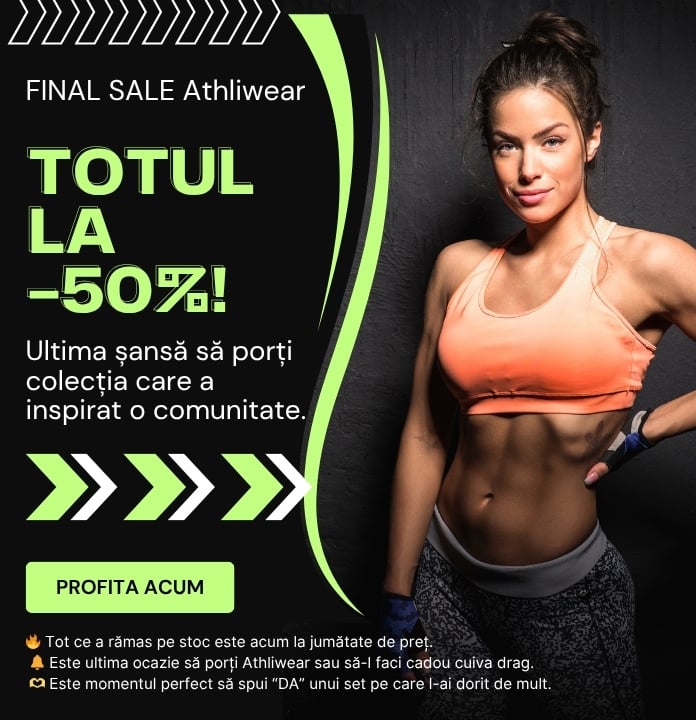 FINAL SALE Athliwear – Totul la -50%! Ultima șansă să porți colecția care a inspirat o comunitate.