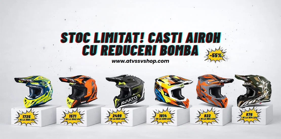 Casti AIROH -50% Stoc Limitat, Oferte Premium Pentru ATV Si Moto