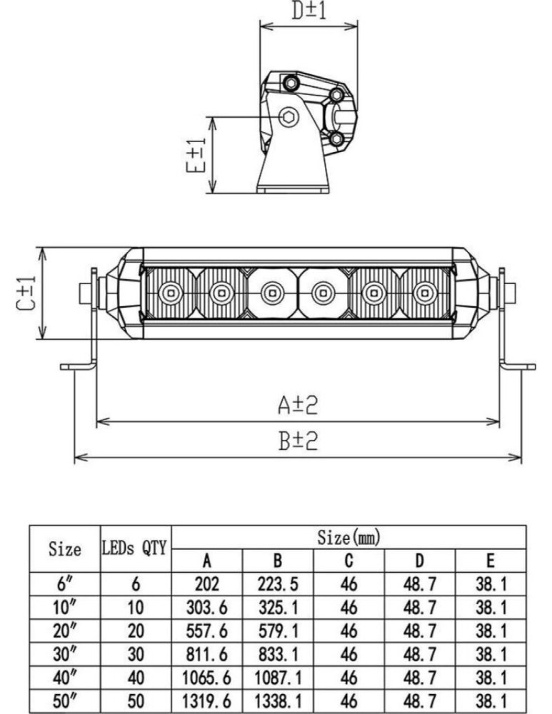 BARA LED AURORA 30W 15.24 CM (PRINDERE 22.3 CM) [8]