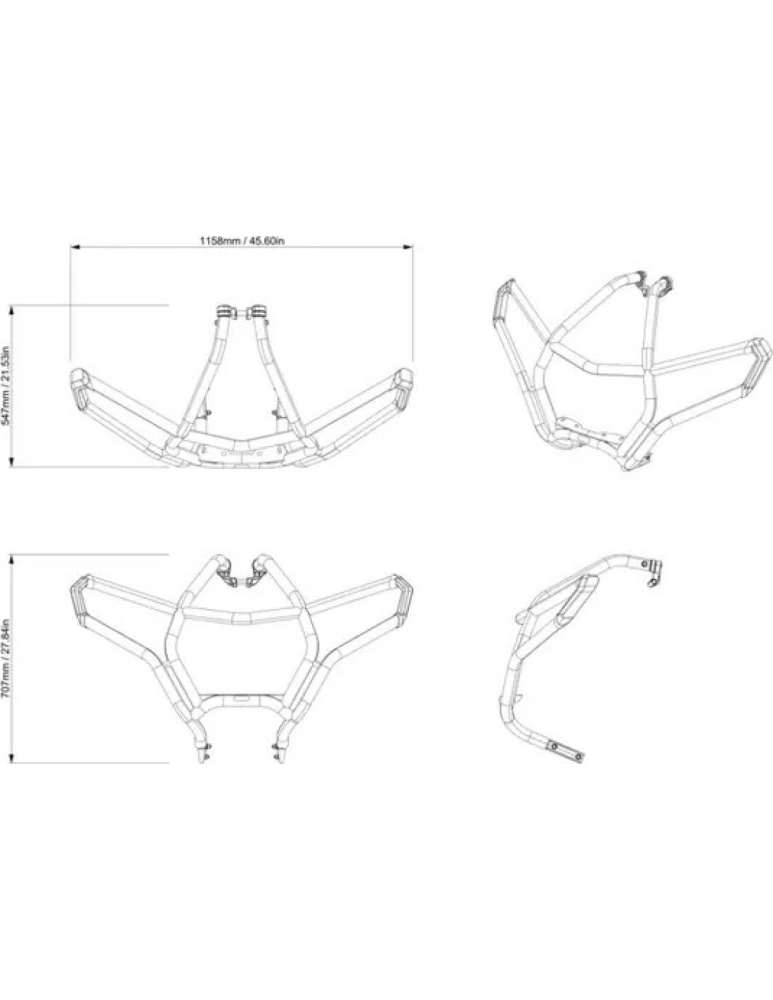 BULLBAR FATA TRAIL BLACK CAN-AM MAVERICK R [3]