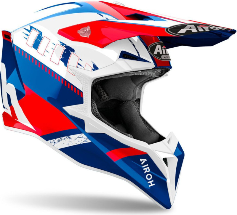 Casca Moto AIROH Wraaap Feel – Albastru/Rosu Lucios [2]