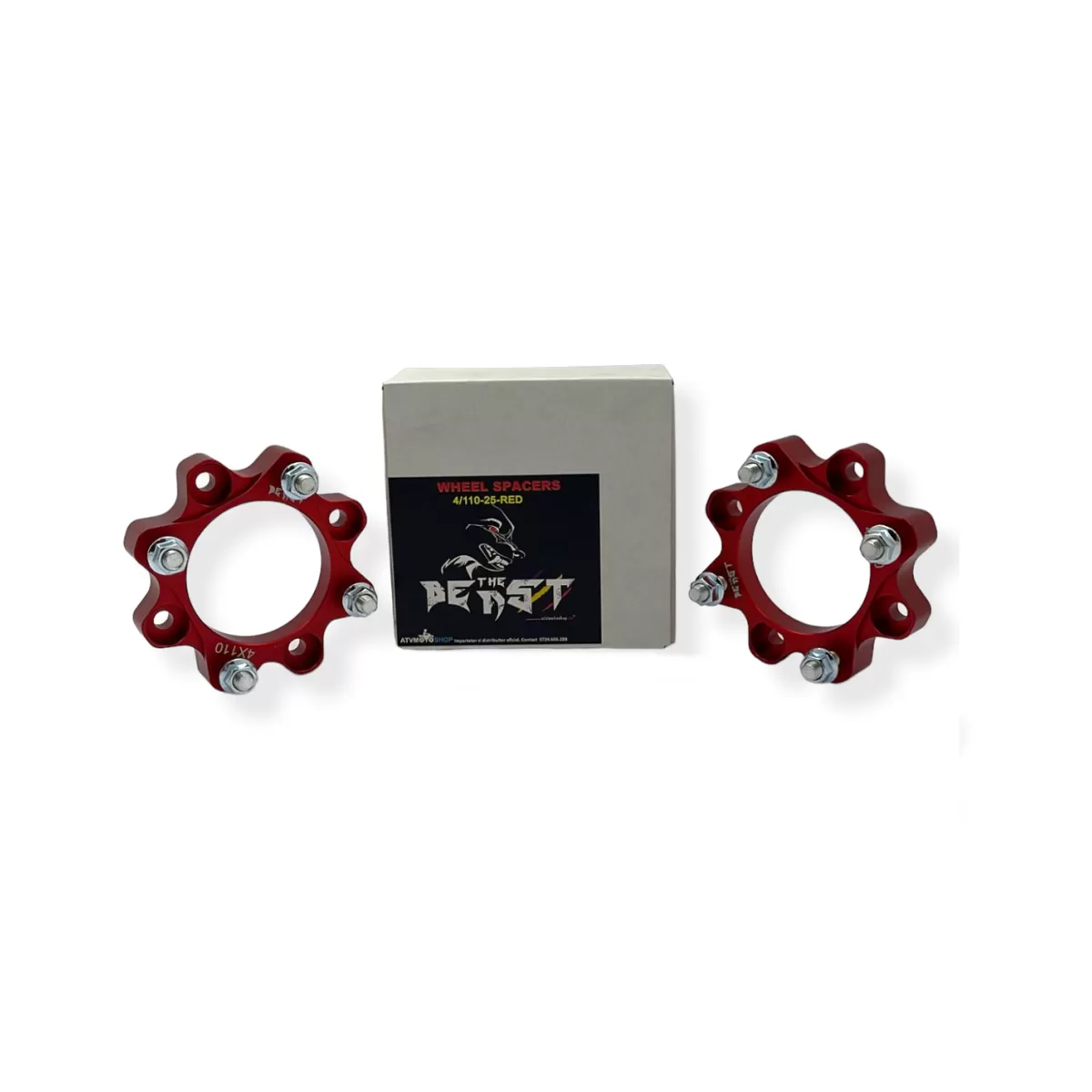 DISTANTIERE ROTI ATV 4/110 35MM ROSU – CFMOTO / YAMAHA / SUZUKI (PREZON M10x1.25) [5]