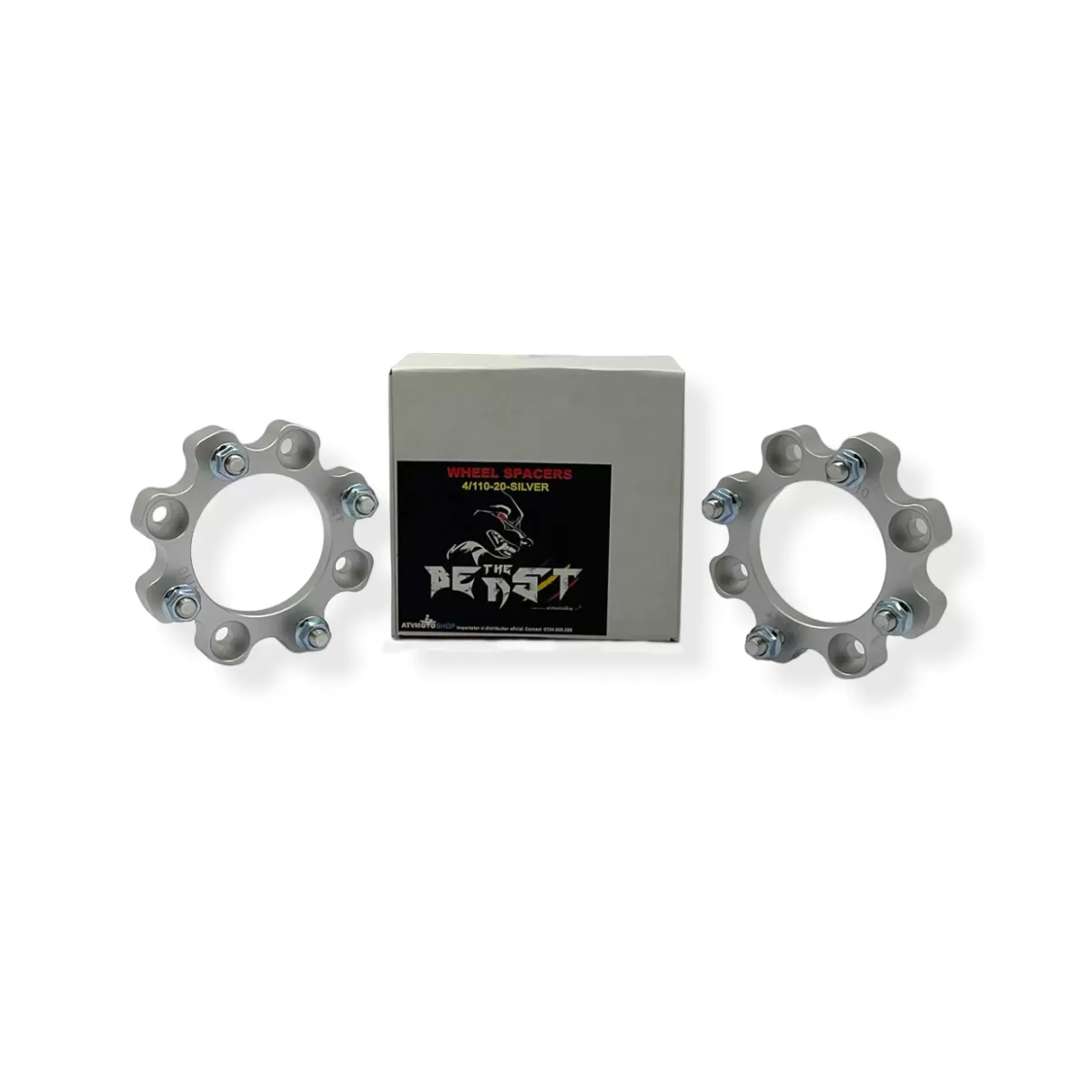 DISTANTIERE ROTI ATV 4/110 40MM SILVER – CFMOTO / YAMAHA / SUZUKI (PREZON M10x1.25) [5]