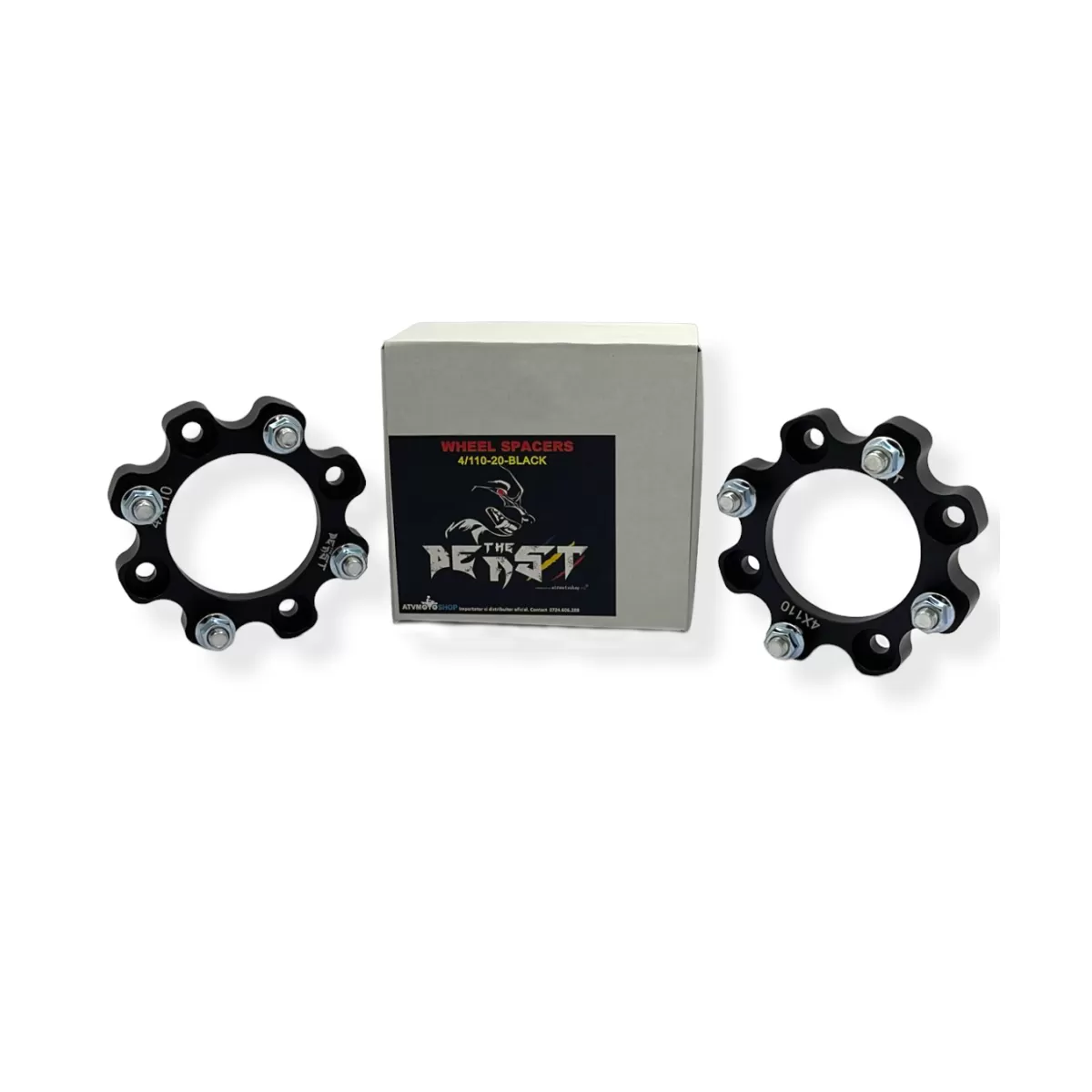 DISTANTIERE ROTI ATV 4/110 50MM NEGRU - CFMOTO / YAMAHA / SUZUKI (PREZON M10x1.25) [5]