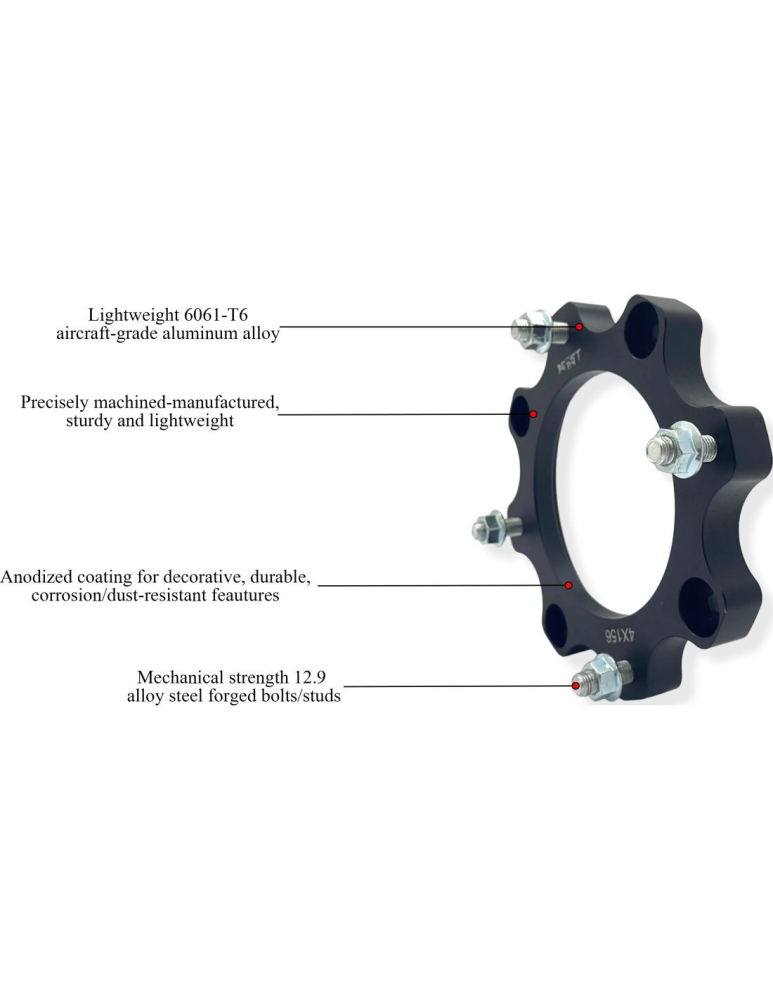 DISTANTIERE ROTI ATV 4/156 20MM NEGRU POLARIS THE BEAST [2]