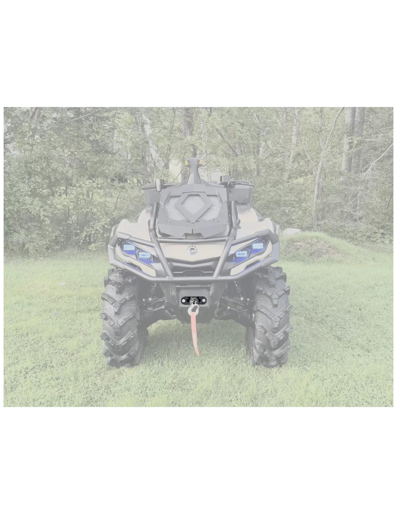 GHIDAJ TROLIU SUFA SINTETICA NG2 GALBEN ATV/UTV (distanta intre gaurile de prindere 127mm / 5") [2]