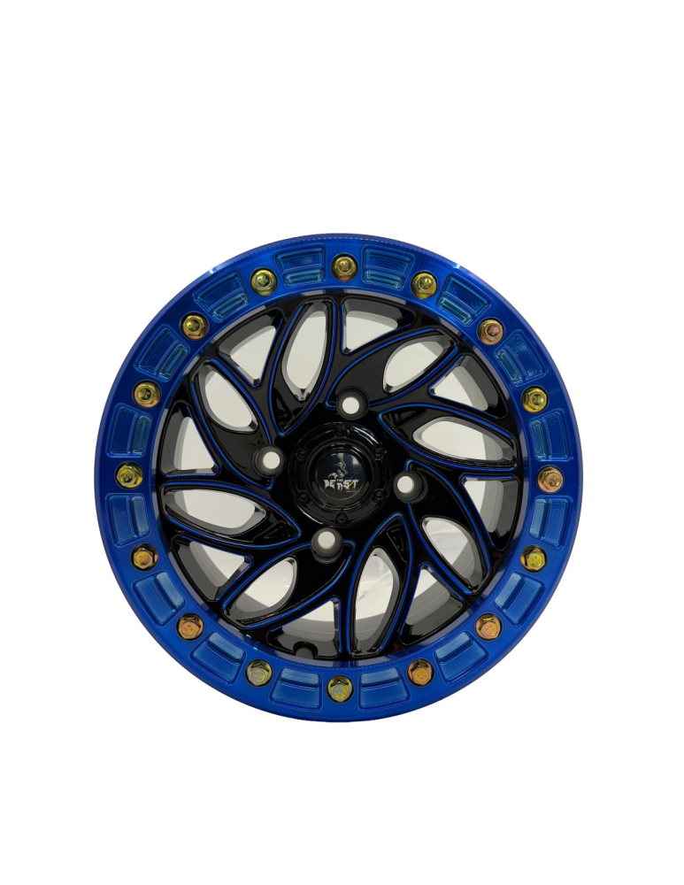JANTA ATV CU BEADLOCK 4/110 12X7 - CFMOTO / YAMAHA / SUZUKI - NEGRU CU ALBASTRU [3]