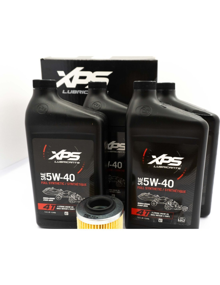 KIT SCHIMB ULEI MOTOR XPS 5W40 (FULL SINTETIC) + FILTRU ULEI CAN-AM MAVERICK X3 900 CC TURBO RR (3.784 L) [6]