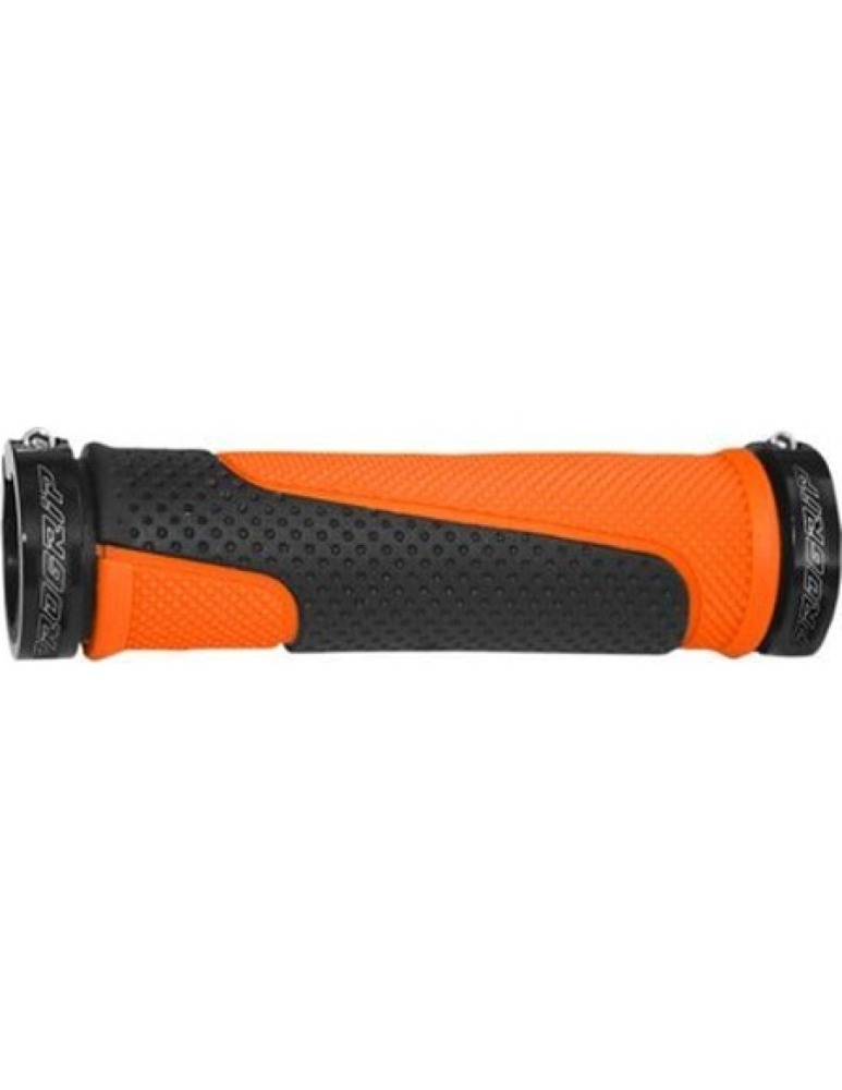 MANSOANE GHIDON LOCK-ON NEGRU / PORTOCALIU DUAL DENSITY 22MM 13CM - PROGRIP [2]