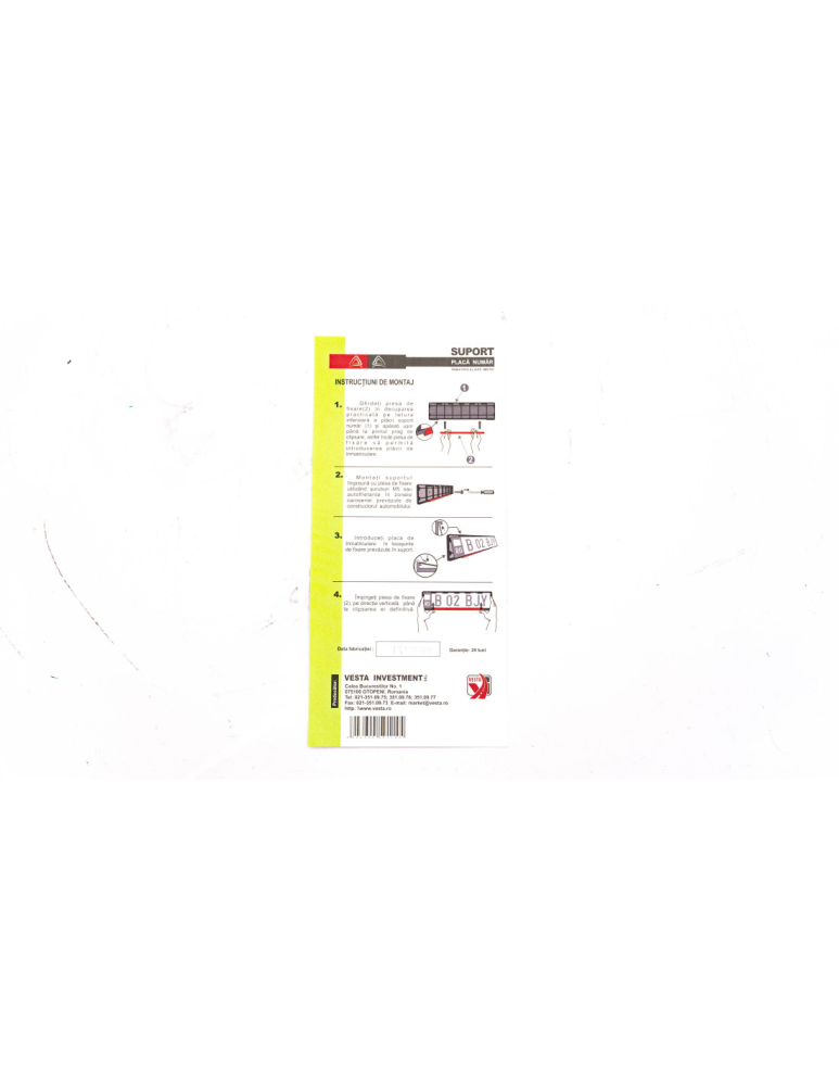 SUPORT NUMAR ATV/MOTO - NEGRU (pentru numar 13.2 x 24.2 cm) [3]