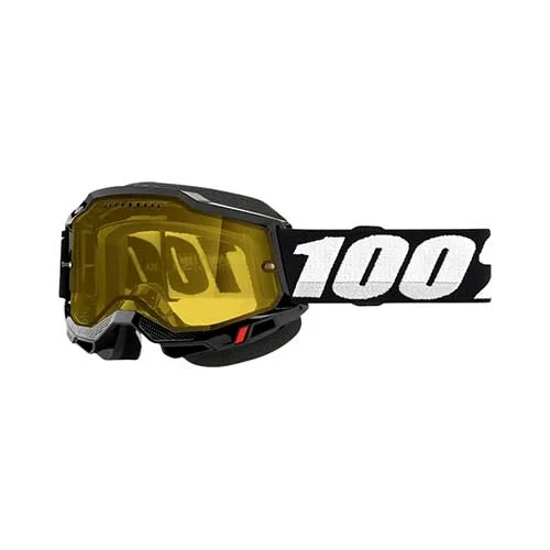 Reduceri ATV Moto - Casti, Echipamente si Imbracaminte - 100% OCHELARI 100% ACCURI 2 SNOWMOBILE BLACK YELLOW VENTED DUAL LENS