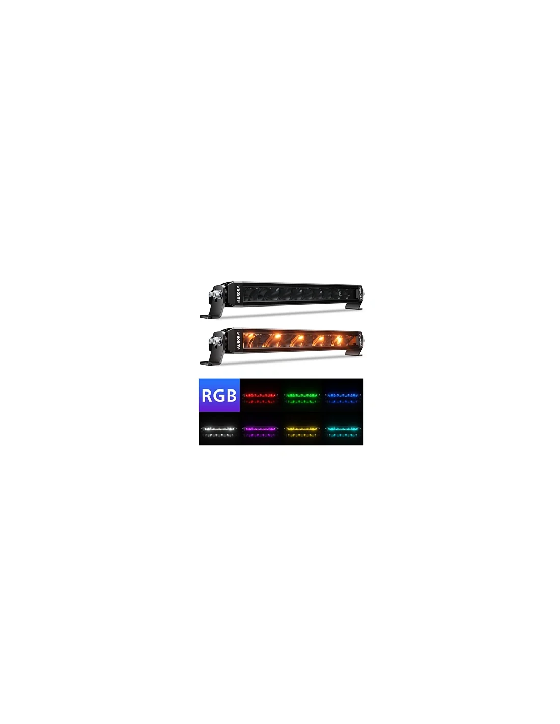 PROIECTOARE LED ATV UTV - Bara LED RGB Aurora 50W 25.4cm – Accesoriu ATV SSV Off-Road