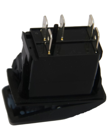 BUTON ON/OFF CLAXON (CU LED ALBASTRU) -SSV / UTV -CAN-AM / POLARIS / CFMOTO 5 PINI, 2 POZITII [1]