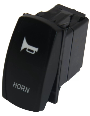 PIESE - BUTON ON/OFF CLAXON (CU LED ALBASTRU) -SSV / UTV -CAN-AM / POLARIS / CFMOTO 5 PINI, 2 POZITII