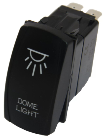 PIESE - BUTON ON/OFF LUMINA CABINA (CU LED ALBASTRU) -SSV / UTV -CAN-AM / POLARIS / CFMOTO 5 PINI, 2 POZITII