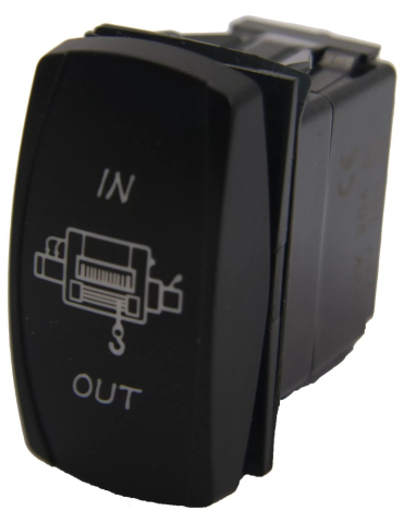 PIESE - BUTON ON/OFF/ON ACTIONARE TROLIU (7 PINI + 2 POZITII, CU LED ALBASTRU) -SSV / UTV -POLARIS
