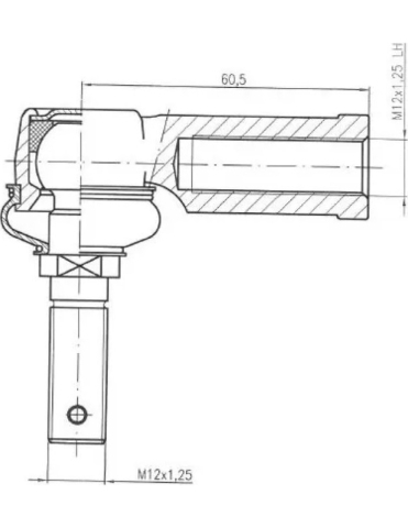 CAPAT DE BARA EXTERIOR (FILET STANGA) CAN-AM M12X1.25 [1]