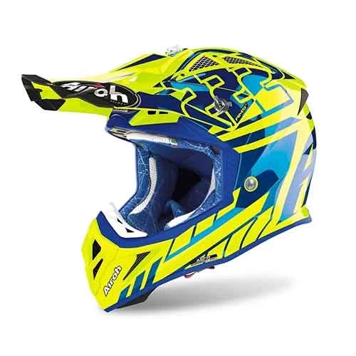 Reduceri ATV Moto - Casti, Echipamente si Imbracaminte - CASCA AIROH AVIATOR 2.3 REP. CAIROLI BLUE YELLOW GLOSS XL