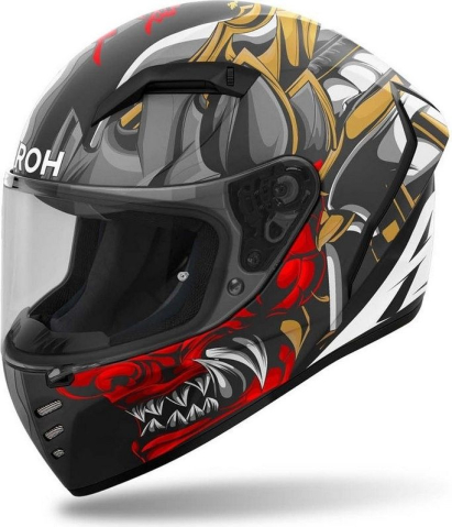 ECHIPAMENTE MOTO - CASCA AIROH CONNOR SAMURAI NEGRU/ROSU MATT