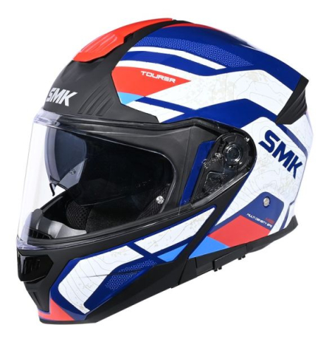 ECHIPAMENTE MOTO - CASCA INTEGRALA SMK GULLWING NAVIGATOR ALB/ALBASTRU/ROSU