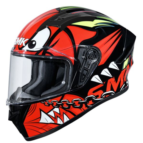 ECHIPAMENTE MOTO - CASCA INTEGRALA SMK STELLAR MONSTER NEGRU/ROSU/ALB