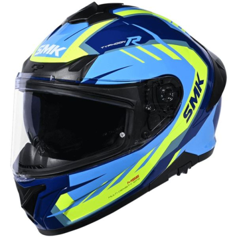 ECHIPAMENTE MOTO - CASCA INTEGRALA SMK TYPHOON AEROT ALBASTRU/GALBEN