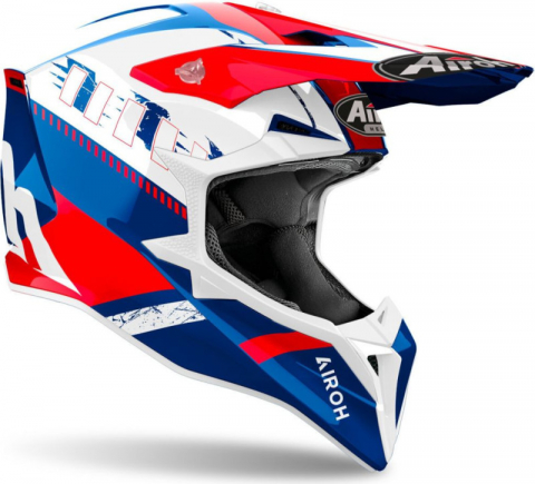 Casca Moto AIROH Wraaap Feel – Albastru/Rosu Lucios [1]