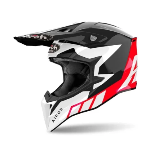 Casca Moto AIROH Wraaap Reloaded – Rosu Lucios