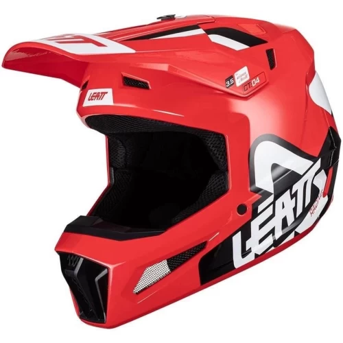 Casca Moto LEATT 3.5 V24 Rosu – Include Ochelari LEATT 4.5