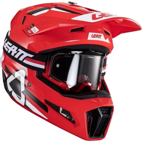 Casca Moto LEATT 3.5 V24 Rosu – Include Ochelari LEATT 4.5 [1]