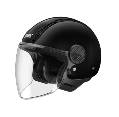 ECHIPAMENTE MOTO - CASCA SCUTER OPEN FACE SMK NEGRU LAMINAR SOLID