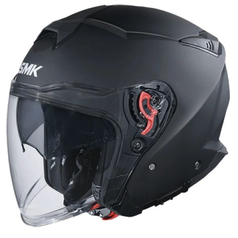 ECHIPAMENTE - CASCA SCUTER OPEN FACE SMK NEGRU MAT XS
