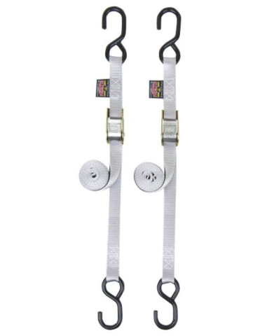 ACCESORII MOTO - CHINGI PRINDERE MOTOCICLETA PE REMORCA (CU CATARAMA) 25.4MM x 168CM GRI - POWERTYE