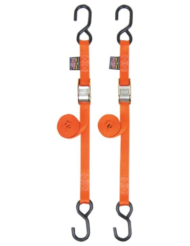 PIESE - CHINGI PRINDERE MOTOCICLETA PE REMORCA (CU CATARAMA) 25.4MM x 168CM PORTOCALII - POWERTYE