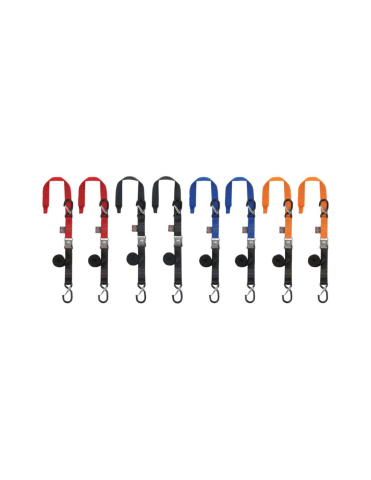 ACCESORII MOTO - CHINGI PRINDERE MOTOCICLETA PE REMORCA CU CATARAMA (25.4MM x 168CM) - PORTOCALIU/NEGRU - POWERMADD
