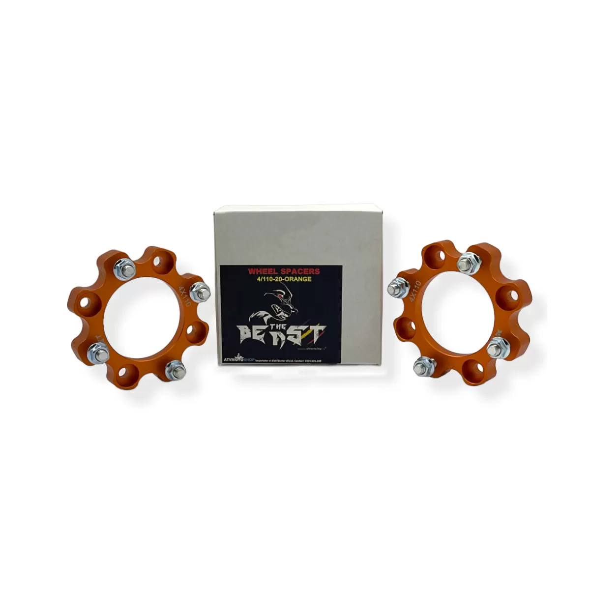 DISTANTIERE ROTI ATV 4/110 30MM ORANGE – CFMOTO / YAMAHA / SUZUKI (PREZON M10x1.25) [4]