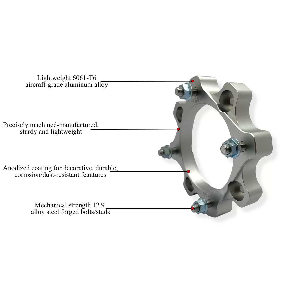 DISTANTIERE ROTI ATV 4/136 30MM SILVER – CAN-AM / BOMBARDIER (PREZON M10x1.25) [1]