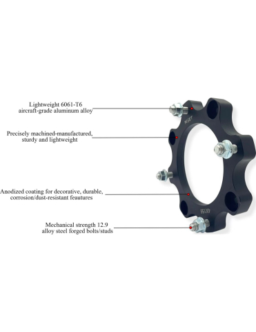 DISTANTIERE ROTI ATV 4/156 40MM NEGRU POLARIS THE BEAST [1]