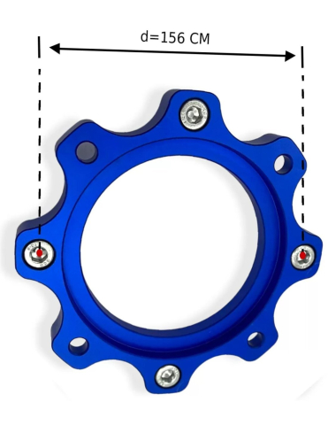 DISTANTIERE ROTI ATV 4/156 45MM BLUE - POLARIS (PREZON M10x1.25) [4]
