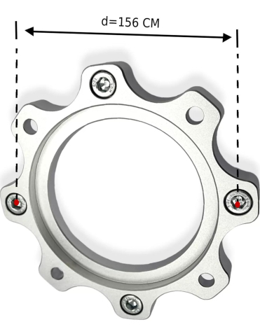 DISTANTIERE ROTI ATV 4/156 45MM SILVER - POLARIS (PREZON M10x1.25) THE BEAST [3]