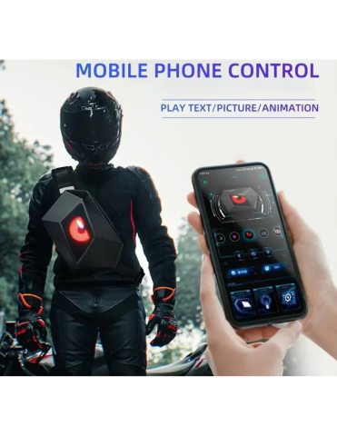 GEANTA MOTO CU ECRAN LED SI BLUETOOTH - DEVIL EYES - MULTICOLOR - MOTOCICLETA / ATV [3]