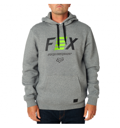 HANORAC FOX PRO CIRCUIT PULLOVER FLEECE HEATHER GRAPHITE S [1]