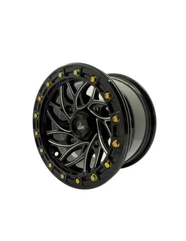 JANTA ATV CU BEADLOCK 4/137 12X7 - CAN-AM RENEGADE / OUTLANDER - NEGRU CU ARGINTIU [1]