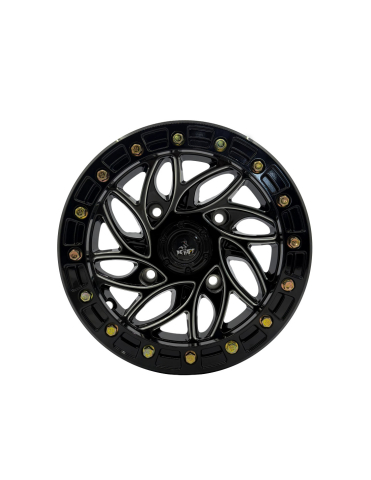 JANTA ATV CU BEADLOCK 4/137 12X7 - CAN-AM RENEGADE / OUTLANDER - NEGRU CU ARGINTIU [2]