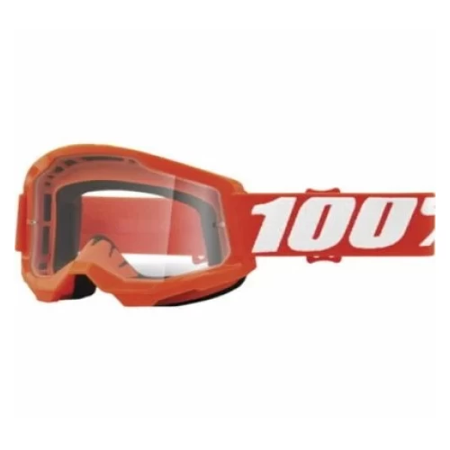 Ochelari Moto 100% Strata 2 – Portocaliu, Lentila Clara