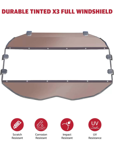 PARBRIZ INTEGRAL DIN 3 BUCATI - CAN-AM MAVERICK X3 - nu este compatibil cu intrusion bar [1]