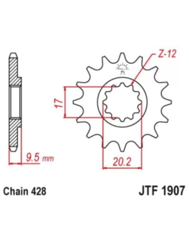 PINION FATA 14T JT SPROCKETS [1]